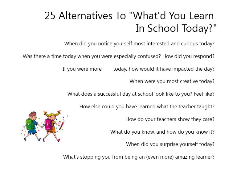Alternatives To What'd You Learn In School Today?